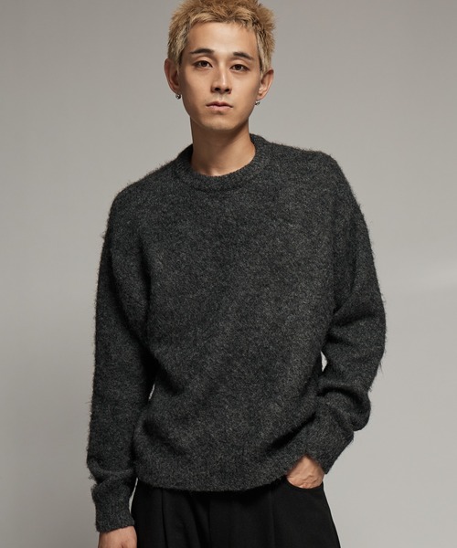 SINSS(シンス)の「Basic shaggy knit / ベーシックシャギーニット(ニット/セーター・メンズ・ブラウン/ブルー/ターコイズブルー/チャコール/グレー・SMALL/MEDIUM/LARGE/X-SMALL)」の22枚目の写真
