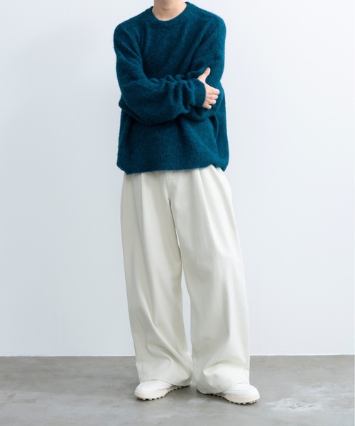 SINSS(シンス)の「Basic shaggy knit / ベーシックシャギーニット(ニット/セーター・メンズ・ブラウン/ブルー/ターコイズブルー/チャコール/グレー・SMALL/MEDIUM/LARGE/X-SMALL)」の14枚目の写真