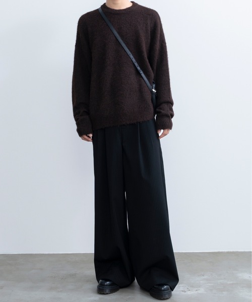 SINSS(シンス)の「Basic shaggy knit / ベーシックシャギーニット(ニット/セーター・メンズ・ブラウン/ブルー/ターコイズブルー/チャコール/グレー・SMALL/MEDIUM/LARGE/X-SMALL)」の18枚目の写真
