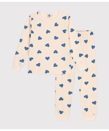 プチバトー　petitbateau ブルーハート　パジャマ　ルームウェア パジャマ｜ベビー服・子供服通販のPETTIT BATEAU【公式】