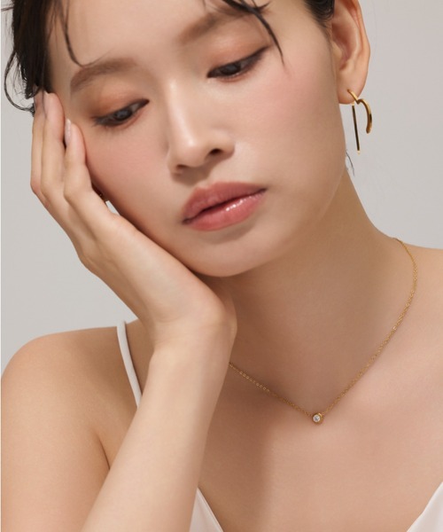 ciite' surgical stainless（シーテサージカルステンレス）の「【 金属アレルギー対応 】 ブライトストーンネックレス サージカルステンレス（ネックレス・レディース・シルバー/ゴールド・FREE）」の19枚目の写真