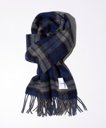 【GLOSTER/グロスター】カシミヤブレンドウールマフラー リバーシブル (無地/チェック)