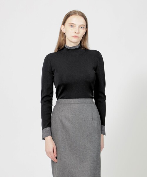 【セール】【VERY NaVY2024年12月号掲載】ラメコンビストレッチ ハイネックニットプルオーバー（ニット/セーター）｜EPOCA（エポカ）