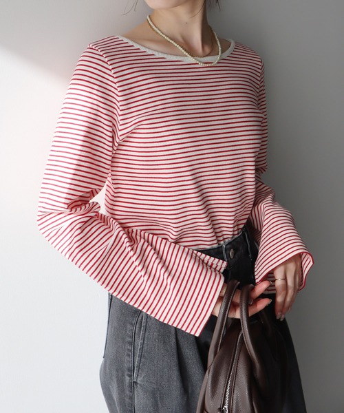 earth music&ecology（アースミュージックアンドエコロジー）の「2WAYネックリブプルオーバー（Tシャツ/カットソー・レディース・ネイビー/その他1/その他2/ブラック/ピンク系その他/オフホワイト・FREE）」の6枚目の写真