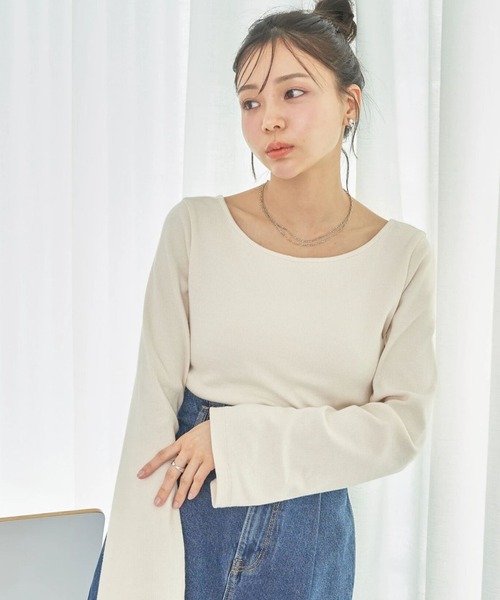 earth music&ecology（アースミュージックアンドエコロジー）の「2WAYネックリブプルオーバー（Tシャツ/カットソー・レディース・ネイビー/その他1/その他2/ブラック/ピンク系その他/オフホワイト・FREE）」の14枚目の写真