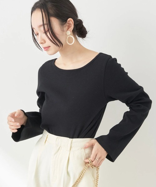 earth music&ecology（アースミュージックアンドエコロジー）の「2WAYネックリブプルオーバー（Tシャツ/カットソー・レディース・ネイビー/その他1/その他2/ブラック/ピンク系その他/オフホワイト・FREE）」の10枚目の写真