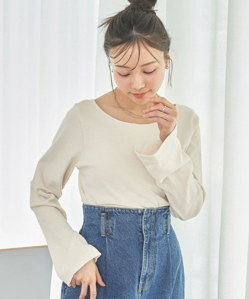 earth music&ecology（アースミュージックアンドエコロジー）の「2WAYネックリブプルオーバー（Tシャツ/カットソー・レディース・ネイビー/その他1/その他2/ブラック/ピンク系その他/オフホワイト・FREE）」の15枚目の写真