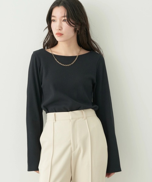 earth music&ecology（アースミュージックアンドエコロジー）の「2WAYネックリブプルオーバー（Tシャツ/カットソー・レディース・ネイビー/その他1/その他2/ブラック/ピンク系その他/オフホワイト・FREE）」の9枚目の写真