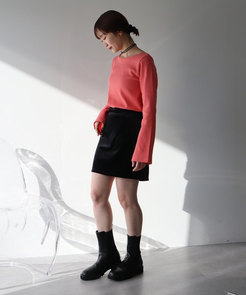 earth music&ecology（アースミュージックアンドエコロジー）の「2WAYネックリブプルオーバー（Tシャツ/カットソー・レディース・ネイビー/その他1/その他2/ブラック/ピンク系その他/オフホワイト・FREE）」の7枚目の写真