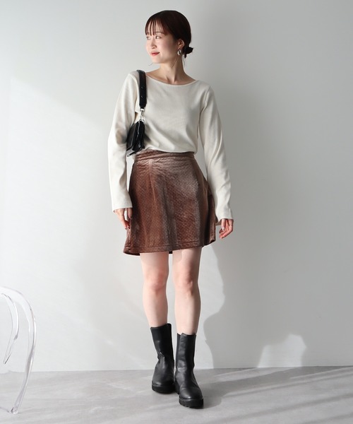 earth music&ecology（アースミュージックアンドエコロジー）の「2WAYネックリブプルオーバー（Tシャツ/カットソー・レディース・ネイビー/その他1/その他2/ブラック/ピンク系その他/オフホワイト・FREE）」の21枚目の写真