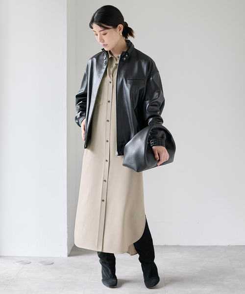 セール】INSCRIRE（アンスクリア） Sheep Leather Blouson I24AWBZ71B