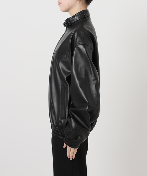 VERMEIL par iena(ヴェルメイユパーイエナ)の「INSCRIRE(アンスクリア) Sheep Leather Blouson I24AWBZ71B(ライダースジャケット・レディース・ブラック・SMALL)」の15枚目の写真