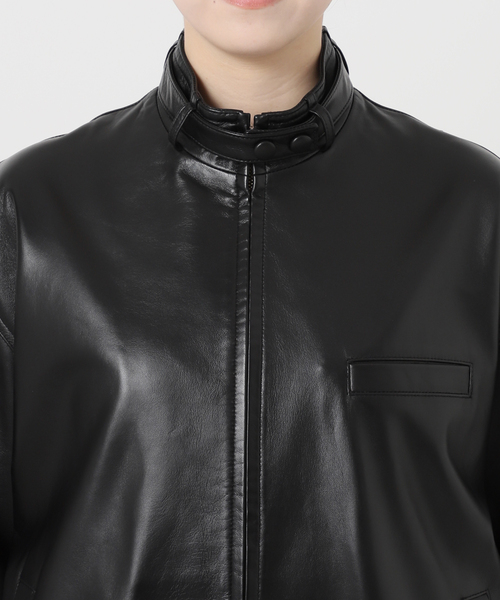 VERMEIL par iena(ヴェルメイユパーイエナ)の「INSCRIRE(アンスクリア) Sheep Leather Blouson I24AWBZ71B(ライダースジャケット・レディース・ブラック・SMALL)」の18枚目の写真