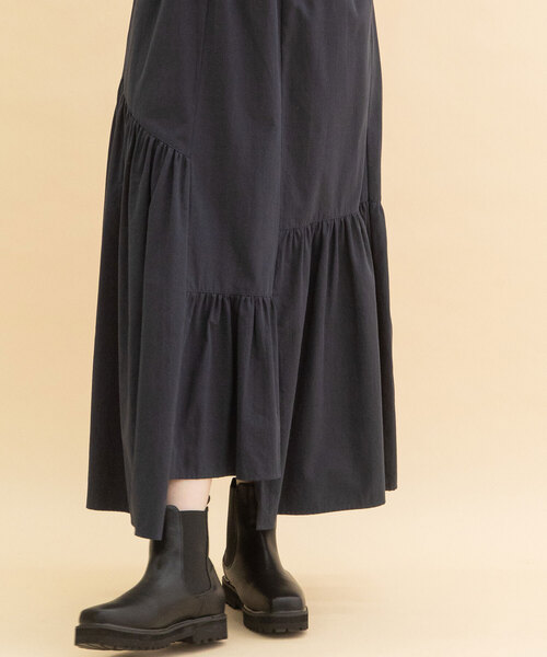 POU DOU DOU（プードゥドゥ）の「イレギュラーヘムフリルスカート（スカート・レディース・ネイビー/カーキ/アイボリー・M）」の18枚目の写真