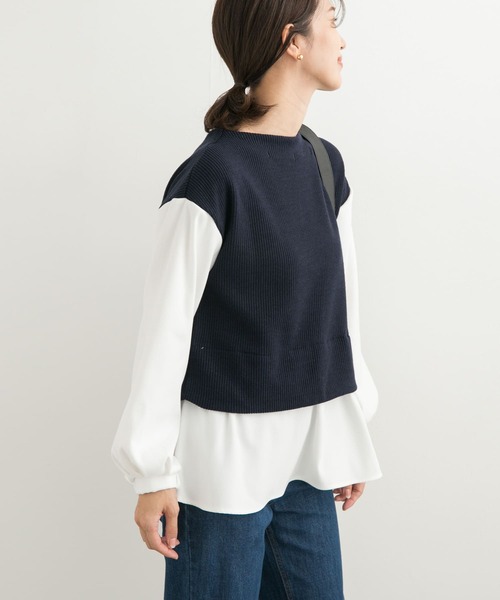 【セール】異素材ペプラムプルオーバー（Tシャツ/カットソー）｜URBAN RESEARCH DOORS（アーバンリサーチドアーズ）