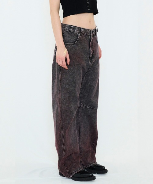 VIAVANDA（ヴィアヴァンダ）の「COLOR BOYFRIEND DENIM（デニムパンツ・レディース・イエロー/ピンク・MEDIUM/SMALL）」の3枚目の写真