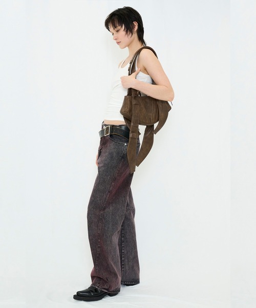 VIAVANDA（ヴィアヴァンダ）の「COLOR BOYFRIEND DENIM（デニムパンツ・レディース・イエロー/ピンク・MEDIUM/SMALL）」の7枚目の写真