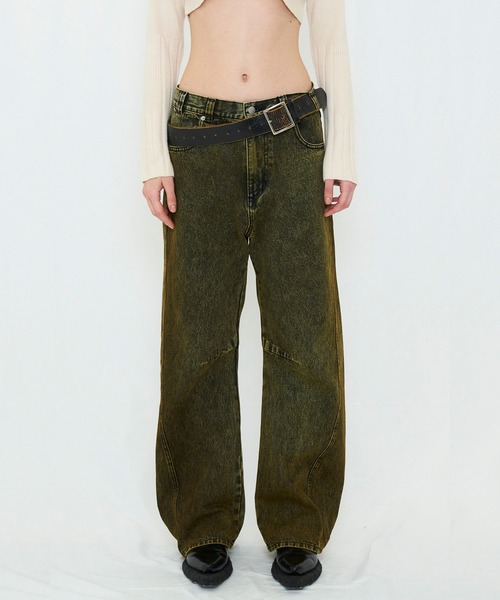 VIAVANDA（ヴィアヴァンダ）の「COLOR BOYFRIEND DENIM（デニムパンツ・レディース・イエロー/ピンク・MEDIUM/SMALL）」の13枚目の写真