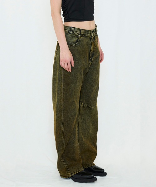 VIAVANDA（ヴィアヴァンダ）の「COLOR BOYFRIEND DENIM（デニムパンツ・レディース・イエロー/ピンク・MEDIUM/SMALL）」の14枚目の写真