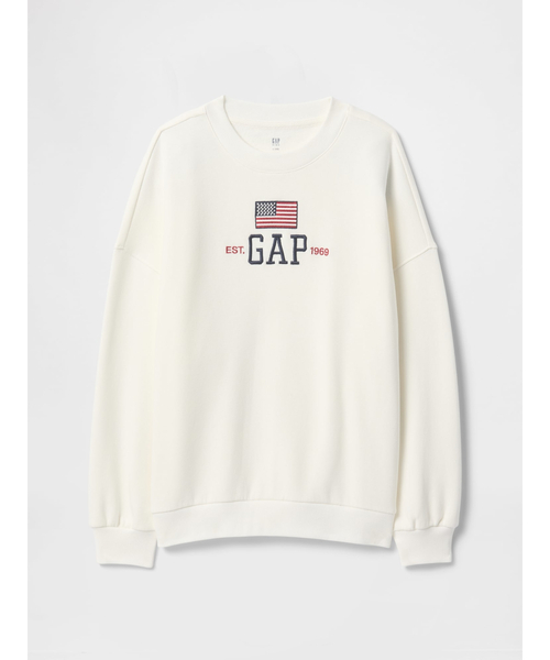 アメリカーナ　ホワイト　ロゴスウェット　ロゴトレーナー Americana/アメリカーナ] Aロゴワッペン クルーネックスウェット