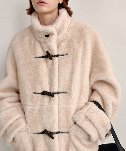 希少/美品/y's for living/総花柄 ファー ロングコート/ 美品y'sロング