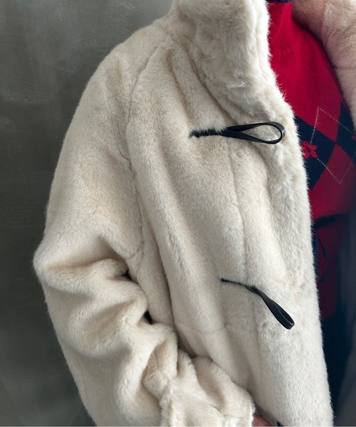 スタンドカラー フェイクファーロングコート FC25W048【Fano Studios