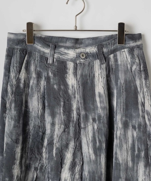 Fringe jacquard baggy denim/フリンジジャガードバギーデニム