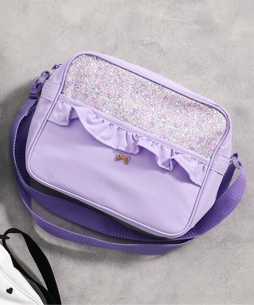 apres les cours（アプレレクール）の「WEB限定デザイン通園バッグ（ショルダーバッグ・キッズ・ラベンダー/アイボリー/ブルー・FREE）」の3枚目の写真