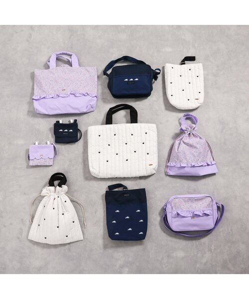 apres les cours（アプレレクール）の「WEB限定デザイン通園バッグ（ショルダーバッグ・キッズ・ラベンダー/アイボリー/ブルー・FREE）」の5枚目の写真