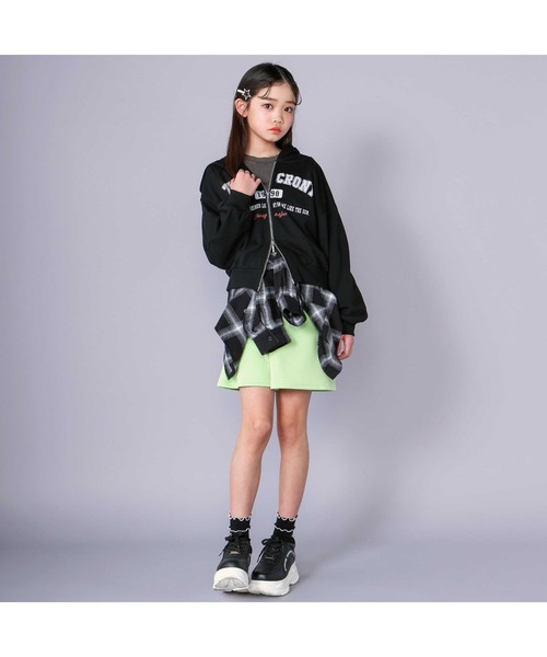 ZIDDY(ジディ)の「フード付きダブルジップパーカー(130~160cm)(パーカー・キッズ・パープル/ブラック・130cm/FREE/140cm/150cm)」の19枚目の写真