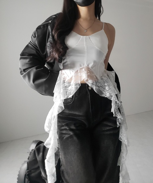 me+em select（ミームセレクト）の「【 2color 】レースフリル