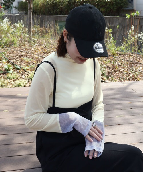 pufe(ピュフェ)の「【pufe】バイカラーシアートップス【ハイネック】(Tシャツ/カットソー・レディース・ブラック系その他/ブラック/アイボリー/ブルーグレー/ネイビー/ホワイト系その他・ONE)」の18枚目の写真