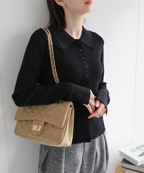 【セール】【新色追加】ポロニット リブカーディガン/サイズ展開あり（カーディガン/ボレロ）｜sakishimatokyo（サキシマトーキョー）