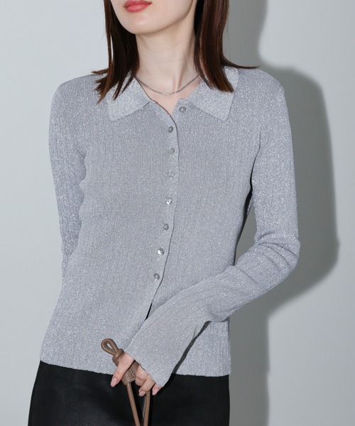 【セール】【新色追加】ポロニット リブカーディガン/サイズ展開あり（カーディガン/ボレロ）｜sakishimatokyo（サキシマトーキョー）