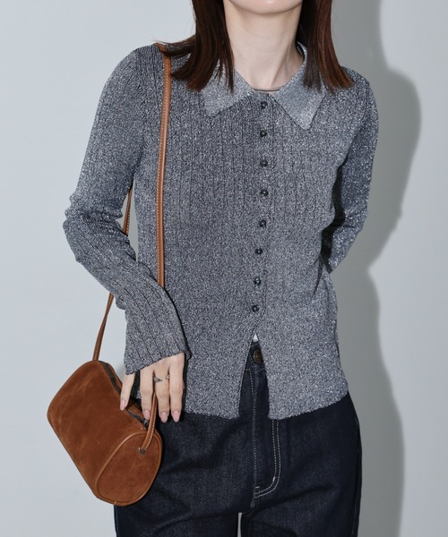 【セール】【新色追加】ポロニット リブカーディガン/サイズ展開あり（カーディガン/ボレロ）｜sakishimatokyo（サキシマトーキョー）