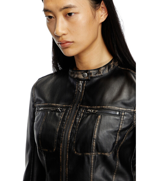 ウィメンズ ジップアップ ライダースジャケット G-LOBE（ライダース