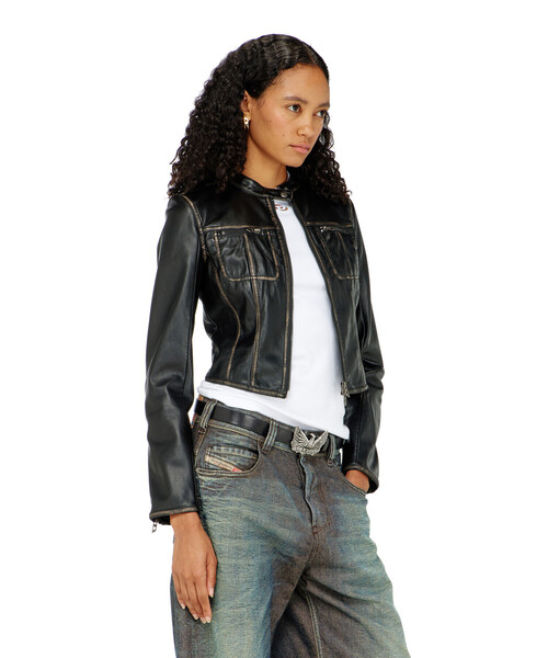 DIESEL（ディーゼル）の「ウィメンズ ジャケット G-LOBE（ライダースジャケット・レディース・ブラック・36/38/44/40/42）」の13枚目の写真