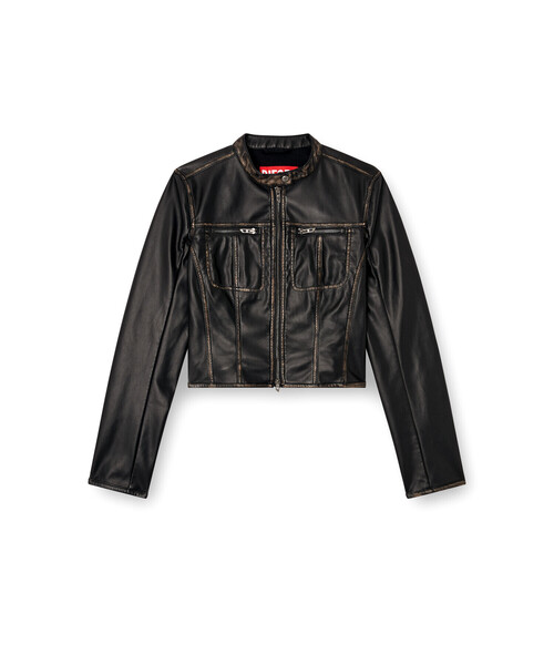 DIESEL（ディーゼル）の「ウィメンズ ジャケット G-LOBE（ライダースジャケット・レディース・ブラック・36/38/44/40/42）」の14枚目の写真