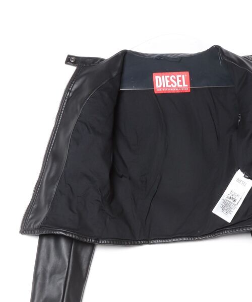 DIESEL(ディーゼル)の「ウィメンズ ジップアップ ライダースジャケット G-LOBE(ライダースジャケット・レディース・ブラック・36/38/44/40/42)」の7枚目の写真