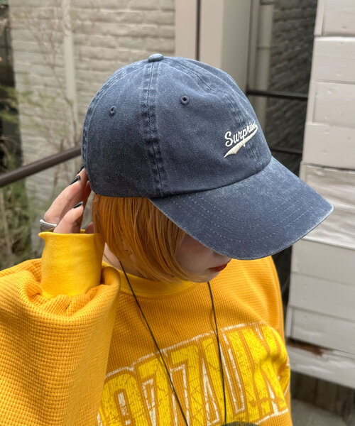 CIAOPANIC(チャオパニック)の「ピグメント刺繍カラーキャップ(キャップ・レディース・レッド/ブラウン/ネイビー/イエロー・ONE SIZE)」の3枚目の写真