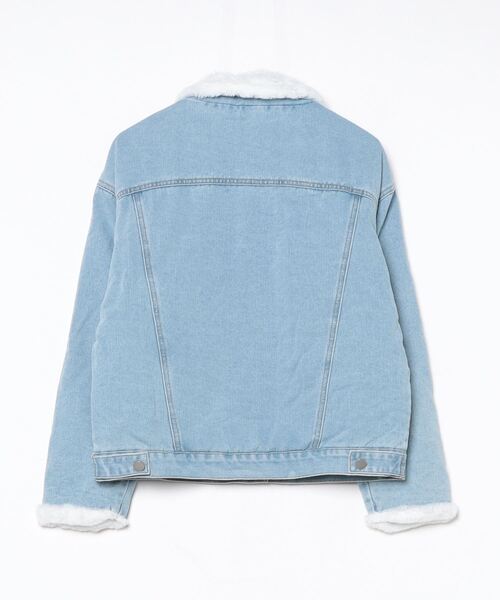 TITTY&CO.（ティティーアンドコー）の「ボアライニングデニムジャケット（テーラードジャケット・レディース・ホワイト・FREE）」の2枚目の写真