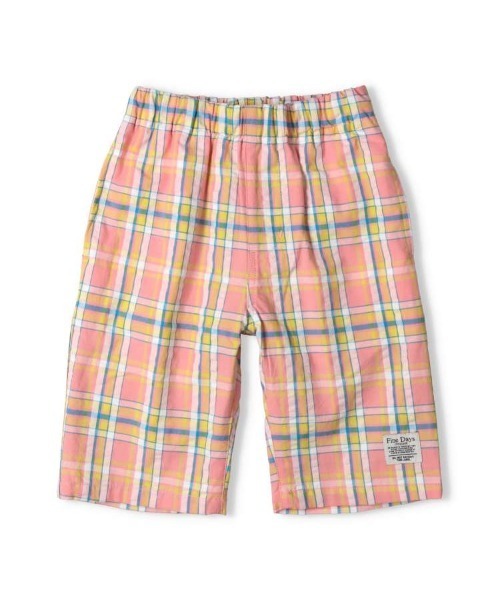 Crescent（クレッセント）の「サッカーチェック6分丈ハーフパンツ（その他パンツ・キッズ・ブルー/ピンク・130/120/110/100/90）」の2枚目の写真