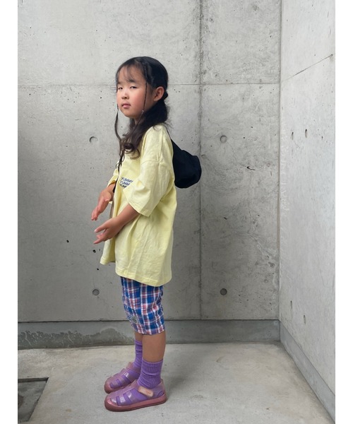 Crescent（クレッセント）の「サッカーチェック6分丈ハーフパンツ（その他パンツ・キッズ・ブルー/ピンク・130/120/110/100/90）」の3枚目の写真