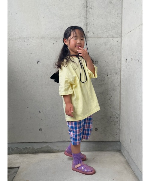 Crescent（クレッセント）の「サッカーチェック6分丈ハーフパンツ（その他パンツ・キッズ・ブルー/ピンク・130/120/110/100/90）」の7枚目の写真