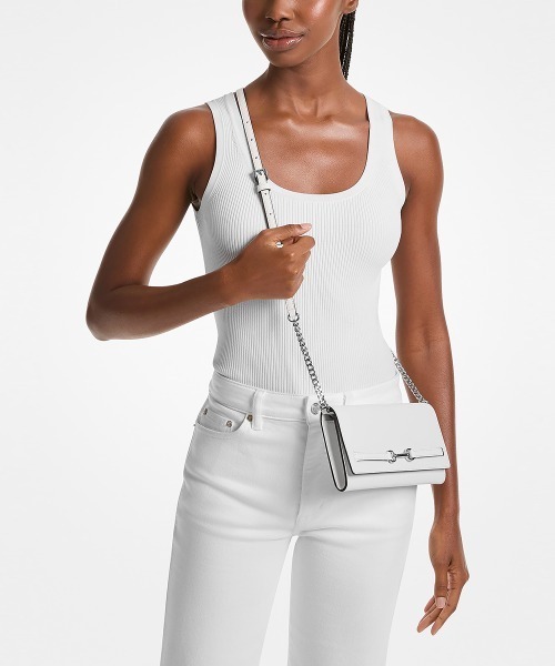 MICHAEL KORS（マイケルコース）の「CARSON ぺブル レザー コンバーチブル クロスボディ ラージ（ショルダーバッグ・レディース・ホワイト系・FREE）」の5枚目の写真