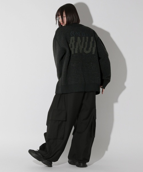 Anui(アニュイ)の「【UNISEX】メッシュロゴZIPカーディガン(カーディガン/ボレロ・レディース・オフホワイト/ブラック・MEDIUM)」の19枚目の写真