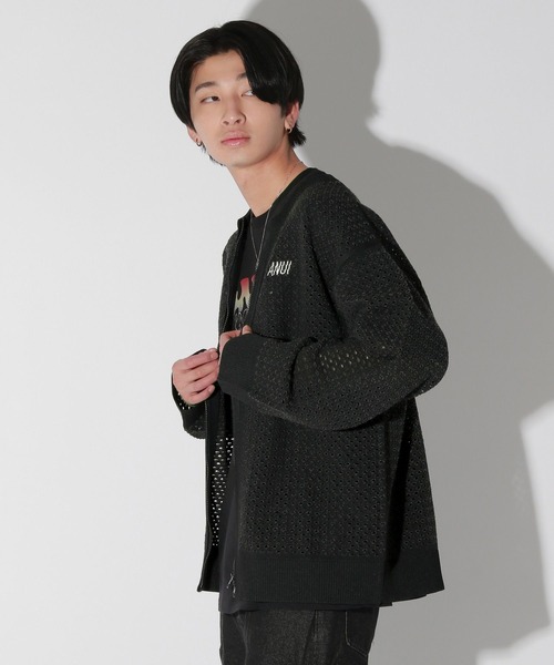 Anui(アニュイ)の「【UNISEX】メッシュロゴZIPカーディガン(カーディガン/ボレロ・レディース・オフホワイト/ブラック・MEDIUM)」の21枚目の写真