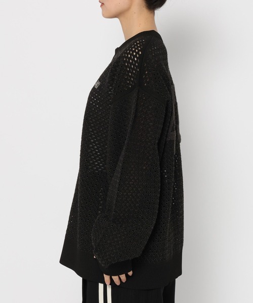 Anui(アニュイ)の「【UNISEX】メッシュロゴZIPカーディガン(カーディガン/ボレロ・レディース・オフホワイト/ブラック・MEDIUM)」の15枚目の写真