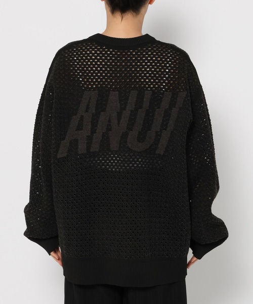 Anui(アニュイ)の「【UNISEX】メッシュロゴZIPカーディガン(カーディガン/ボレロ・レディース・オフホワイト/ブラック・MEDIUM)」の16枚目の写真