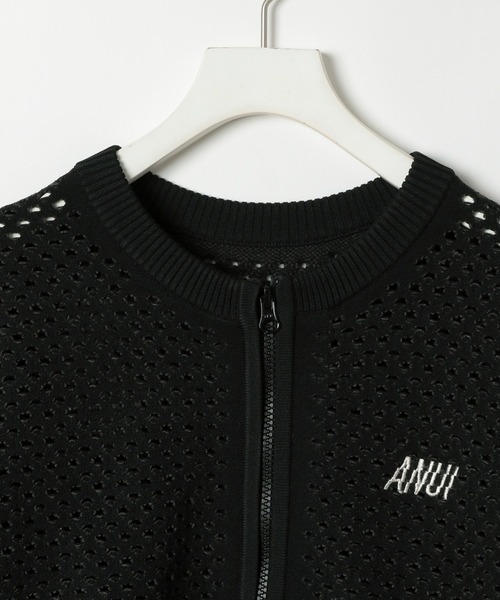 Anui(アニュイ)の「【UNISEX】メッシュロゴZIPカーディガン(カーディガン/ボレロ・レディース・オフホワイト/ブラック・MEDIUM)」の18枚目の写真